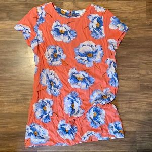 Floral Short Sleeved Shift Dress